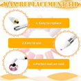 thumbnail image 3 of 12 Pcs Wax Replacement Head Tips Rhinestone Picker Tool for Nail Dotting Pen to Pick Up Nail Gem Jewelry Wax Pen for Rhinestones (White), 3 of 4