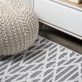 thumbnail image 4 of JONATHAN Y SOUTH BEACH 2 x 10 Runner Rug, Ararat Pile Moroccan Diamond - Black/Ivory, SBH105B-210, 4 of 9