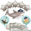 Big Gray Pirate Shark Balloons Sea Animal Large Shark Children Boy Party Favor 18 inch Foil Baloon Inflatable Toys Globos