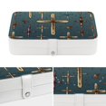 thumbnail image 4 of Easter Elegant Jewelry Box Organizer with Removable Compartment and Earring Holder - Portable PU Leather Storage Case, 4 of 6