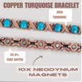 thumbnail image 2 of Wollet Magnetic Copper Bracelets for Women，Turquoise Bracelet for Women+Copper Ring, 2 of 7