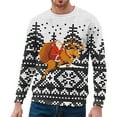 thumbnail image 4 of PMUYBHF Homme Chandail à Capuchon pour Hommes Automne et Hiver Mode Décontractée de Noël Imprimé Chandail à Capuchon à Manches Longues Chandails pour Hommes à Manches Longues Col Ras du Cou, 4 of 4