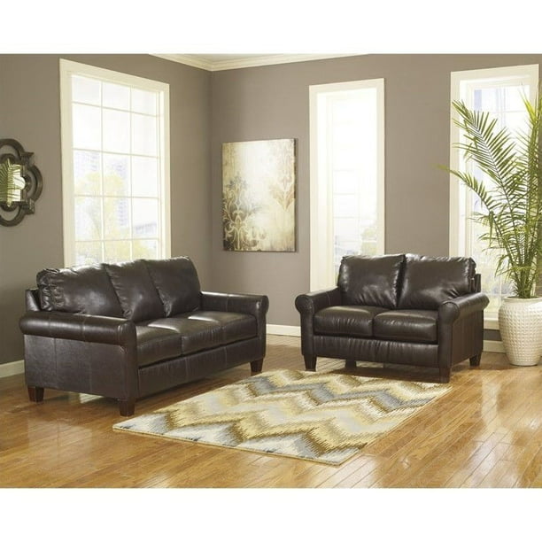 Ashley Furniture Nastas Durablend 2, Blended Leather Sofa