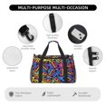 thumbnail image 4 of Balery Vintage Audio Cassettes Bolsa de Gimnasio para Mujeres, Bolsa de Viaje con Bolsillo Húmedo, Bolsa de Fin de Semana para Mujeres, Bolsa de Viaje Resistente al Agua, 4 of 7