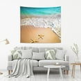 thumbnail image 6 of Seaside Beach Tapestry Wall Hanging Tapestries Happy Colorful Hippie Psychedelic Art Polyester Carpet Wall Decorative for Living Room Bedroom 60x51inch Home Decor Gifts, 6 of 7