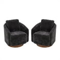 thumbnail image 4 of 30.3"W Swivel Barrel Accent Chair, Comfy Round Single Sofa Chair, 360 Degree Club Chair Lounge Armchair for Living Room Bedroom, 4 of 8