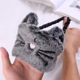thumbnail image 5 of Antifaz para dormir de animales para mujeres, niños y niñas, máscara de noche esponjosa 3D de seda de felpa, antifaz opaco para dormir, siesta de viaje oso de fresa Electrónica, 5 of 5