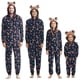 thumbnail image 1 of Christmas Gift for Family Pajamas Cute Deer Ear Hooded Jumpsuit Mother Father Kids Baby Matching Outfit Rompers Xmas Family Look, 1 of 4