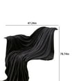 thumbnail image 3 of SHENGXINY Black Blanket Clearance Decorative Ultra Soft Plush Blanket for Couch Warm Cozy Velvet Flannel Blanket for All Seasons Black, 3 of 6