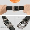 thumbnail image 2 of GAEKEAO Ratchet Belt for Men Genuine Leather 1 3/8" - Micro-Adjust Buckle Trim to Fit Dress Belt Casual to Formal Gift Boxed, 2 of 12