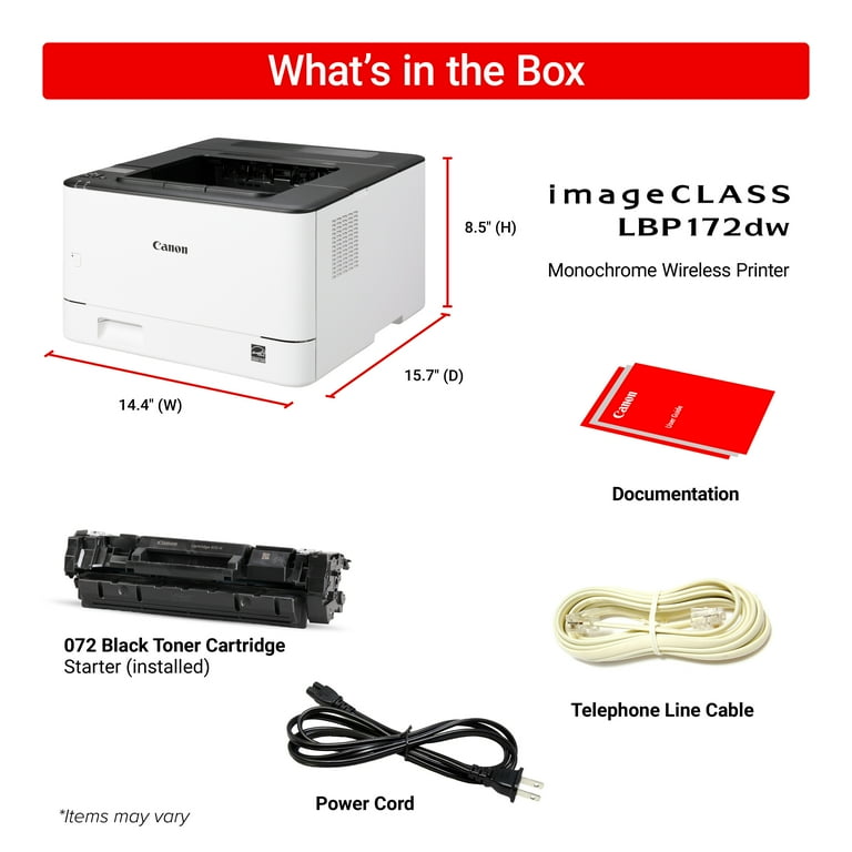 Canon imageCLASS LBP172dw - Wireless, Duplex Laser Printer with 1