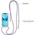 thumbnail image 4 of Crossbody Case for iPhone 13/iPhone 14 with Lanyard Strap Adjustable Rope Liquid Silicone Soft Cover for iPhone 13/iPhone 14 6.1 inch-Purple, 4 of 11