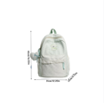 thumbnail image 2 of Girls Plaid Lace Trim Backpack, Spacious Laptop Backpack With Lace Trim & Dual Side Pockets, Sweet Stylish Design For Work & Shopping (Green), 2 of 5