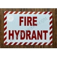 thumbnail image 2 of FIRE Hydrant Sign (White, Reflective, Aluminium 7X10,Rust Free) (ref-2201), 2 of 4