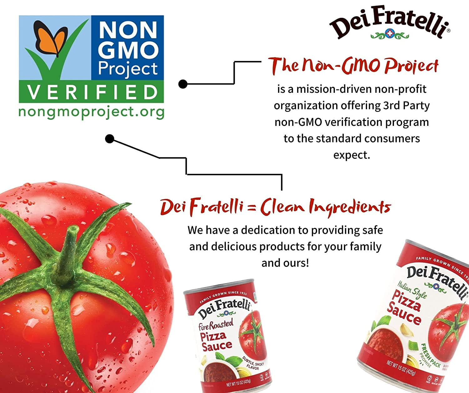 (2 pack) Dei Fratelli® Pizza Sauce 15 oz. Can