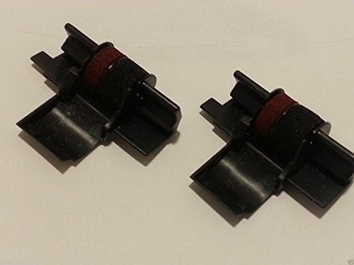 2 Pack Sharp EL-1750V EL1750V Calculator Ink Roller Compatible Black and Red 