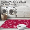 thumbnail image 5 of ODIKA 2'x3' Machine Washable Non-Slip Area Rug, Elegant Wintry Celebration Snowy Landscape High Traffic Rug, Red, 623226, 5 of 5