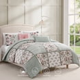 thumbnail image 6 of Bebejan Sage Serenity 5 Piece Comforter Set, Queen, Green, 100% Cotton Sateen, Reversible, All Season, Cozy Comfort, 6 of 10