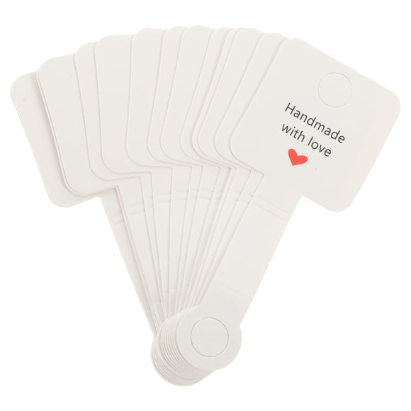 GOOHOCHY 100 Uds. Tarjetas de exhibición de pulsera, tarjetas plegables para collar, tarjetas de joyería autoadhesivas