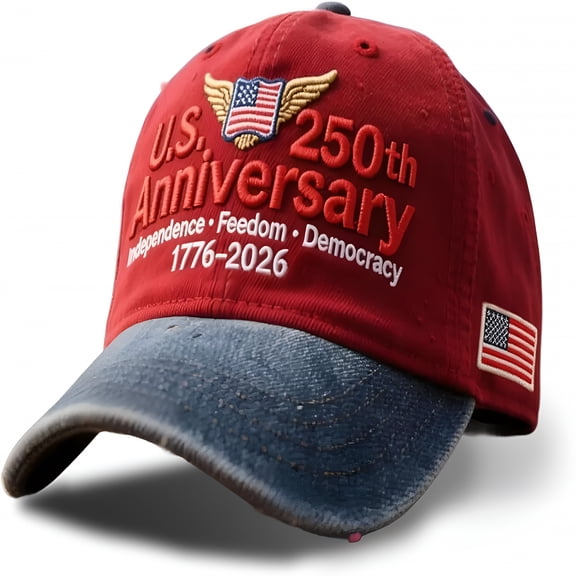 TELOLY 250th Anniversary Retro Washed Baseball Cap, Adjustable Tribute Hat, Patriotic Cap