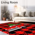 thumbnail image 2 of ODIKA 2'x3' Machine Washable Non-Slip Area Rug, Festive Holiday Buffalo Plaid Farmhouse Truck Decorative High Traffic Rug, Red, 651772, 2 of 7