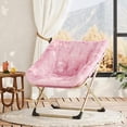 thumbnail image 1 of Yeshouse Sillón plegable extragrande y cómodo, con acento de piel sintética, para leer y relajarse, con estructura de metal, ideal para sala de estar, dormitorio y dormitorios, 1 of 7