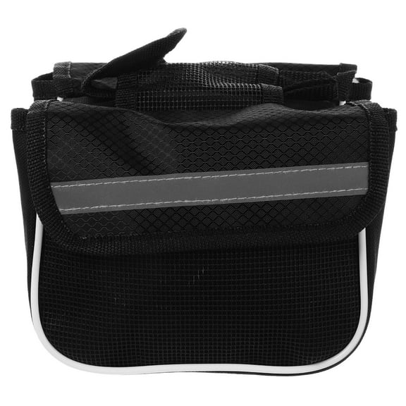 OUNONA  Bicycle Bags Frame Bike Handlebar Top Tube Lock Travel Black