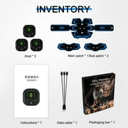2 Sets EMS Electric Smart Trainer Belt USB Rechargeable Electric Body Slimming Massager for Abdomen/Arm/Leg Home Office Exercise