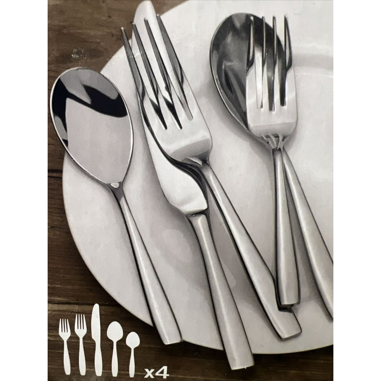 新品 ミカサ 食器セット 20ピースCATHEDRAL Mikasa Delano 20-Piece Flatware Set, Forged Premium Stainless