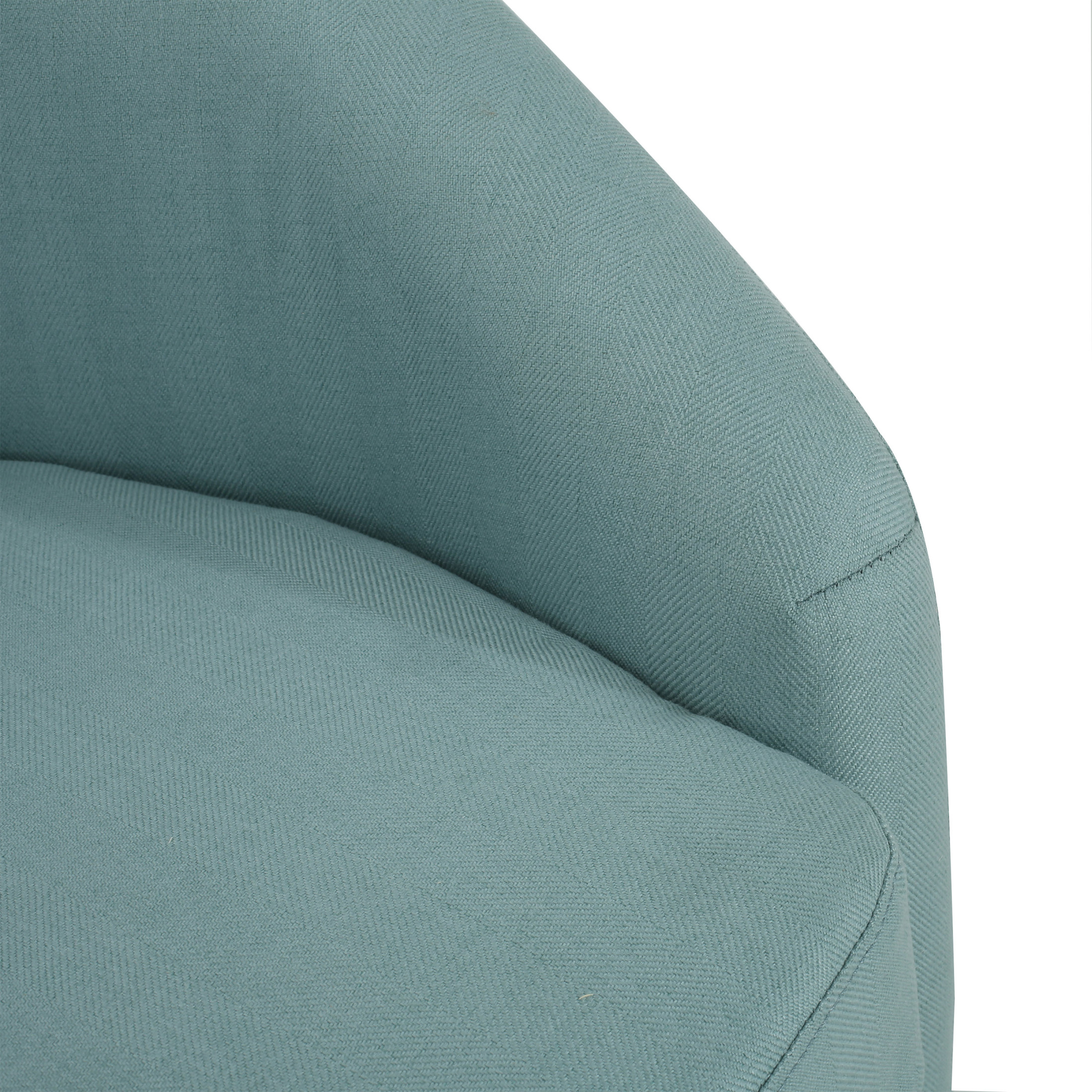 Contemporary Swivel Glider Chair, Light Blue