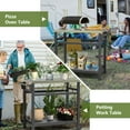 thumbnail image 5 of TORVA Portable Outdoor Grill Cart with HDPE Legs,Stainless Steel Top&Double-Shelf Storage for BBQ Prep Table，A Long-Lasting Dining Cart Suitable for Outdoor&Indoor Use, Grey, 5 of 11