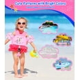 thumbnail image 6 of MoKo Kids Swim Vest for 13-30lbs/30-70lbs, Children Pool Floaties Vest with Crotch Strap and Whistle, Pink Donut Unicorn, 6 of 7