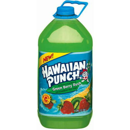 (4 Bottles) Hawaiian Punch Green Berry Mix, 128 Fl