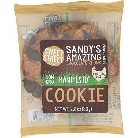 Sweet Street Sandys Amazing Chocolate Chunk Manifesto Cookie, 3.02 Ounce -- 48 per case.