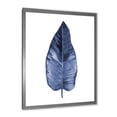thumbnail image 2 of Designart 'Blue Leaf Watercolour On White Background' Traditional Framed Art Print, 2 of 4