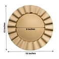 thumbnail image 4 of Balsa Circle 6 Gold 13" Acrylic Wooden Textured Round Scalloped Trim Plastic Charger Plates, 4 of 8