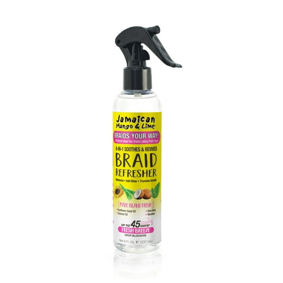Jamaican Mango & Lime - Braid Your Way 6-in-1 Spray Soothes & Revives Braid Refresher, Female
