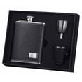 thumbnail image 2 of Visol VSET112 Eclipse S Black Leather 6oz Flask Gift Set, 2 of 4