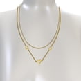thumbnail image 3 of Gargantilla de Doble Cadena con Corazones Horoz de Acero Inoxidable Tono Dorado 45cm, 3 of 5