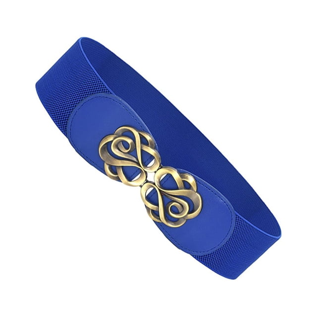 Cinturón elástico de moda Qarigey para mujer azul