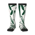 thumbnail image 2 of Lsque Palm Branch With Leaves Printed Crew Socks Men's Women's LightWeight Thin Casual Calf Socks ,Knee High Socks,Cotton Socks, 2 of 9