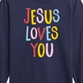 thumbnail image 3 of Instant Message - Jesus Loves You - Toddler & Youth Long Sleeve Graphic T-Shirt, 3 of 6
