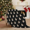 thumbnail image 4 of 59.06x 78.76in Halloween Flannel Blanket Throw, Cute Ghost Black Soft Fuzzy Plush Cozy Fleece Blankets for Couch Sofa Bed Lounging, Ideal Gifts for Kids Adults Wife Self, 4 of 5