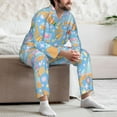 thumbnail image 7 of Balery Icecream Truck Pattern Pajama Sets for Men Long Sleeve 2 Piece Sleepwear Loungewear Sets Soft PJ's with Pockets Long Sleeve Comfy Pj Sets-Medium, 7 of 7