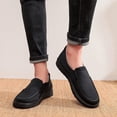 thumbnail image 6 of Men's Casual Loafer Comfort Lightweight Driving Travel Walking Flat Business Slip On Lace-Up Non-Slip Soft Sole Shoe Black 10.5 US, 6 of 7