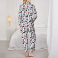 thumbnail image 3 of Pajama Sets for Women 2 Pcs, Panda And Rose Button Down Long Sleeve Sleepwear Lounge PJ Sets, 3 of 6