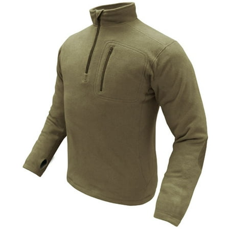 Tan #607 1/4 Zip Fleece Pullover - S