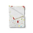 thumbnail image 2 of Colorful Soft Flannel Fleece Throw Blanket, Small Dots Like Party Celebration Print on White Backdrop Retro Style Art, Cozy Plush for Indoor and Outdoor Use, 50" x 60", Multicolor, by Ambesonne, 2 of 5
