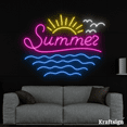 thumbnail image 4 of Craftnamesign Summer Neon Sign, Beach Club Decor, Restaurant Wall Art, 4 of 4