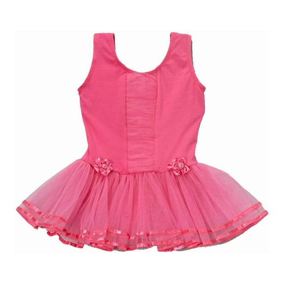 Wenchoice Hot Pink Ruffle Front Skirted Leotard Girl's M(3T-4T)
